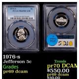 1976-s Proof Jefferson Nickel 5c pr69 dcam PCGS