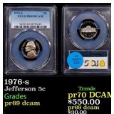 1976-s Proof Jefferson Nickel 5c pr69 dcam PCGS