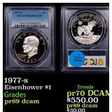 1977-s Proof Eisenhower Dollar $1 pr69 dcam PCGS