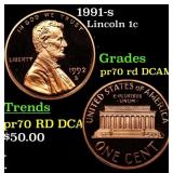 1991-s Proof Lincoln Cent 1c pr70 rd DCAM SEGS