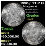 1880-p Morgan Dollar TOP POP! $1 ms67 SEGS