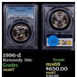 1996-d Kennedy Half Dollar 50c ms67 PCGS