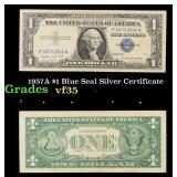 1957A $1 Blue Seal Silver Certificate Grades vf++