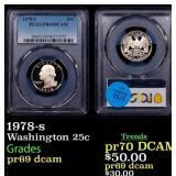 1978-s Proof Washington Quarter 25c pr69 dcam PCGS