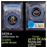 1976-s Proof Jefferson Nickel 5c pr69 dcam PCGS