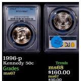1996-p Kennedy Half Dollar 50c ms67 PCGS