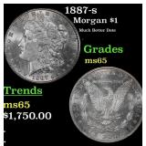 1887-s Morgan Dollar $1 ms65 SEGS