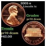 2001-s Proof Lincoln Cent 1c Grades GEM++ Proof De