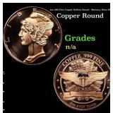 1oz .999 Fine Copper Bullion Round - Mercury Dime