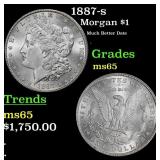 1887-s Morgan Dollar $1 ms65 SEGS