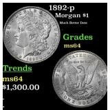 1892-p Morgan Dollar $1 ms64 SEGS
