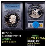 1977-s Proof Eisenhower Dollar $1 pr69 dcam PCGS