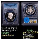 1981-s Ty 1 Proof Kennedy Half Dollar 50c pr69 dca