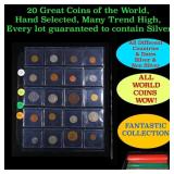 20 Great Coins of the World, hand selected, many t