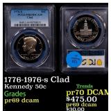 1776-1976-s Clad Proof Kennedy Half Dollar 50c pr6