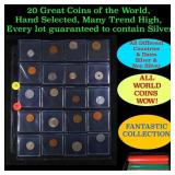 20 Great Coins of the World, hand selected, many t