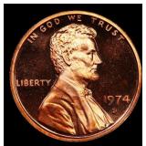 1974-s Proof Lincoln Cent 1c Grades GEM++ Proof De