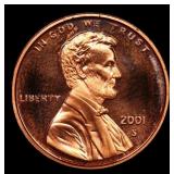 2001-s Proof Lincoln Cent 1c Grades GEM++ Proof De