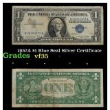 1957A $1 Blue Seal Silver Certificate Grades vf++