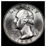 1988-d Washington Quarter 25c Grades GEM+ Unc