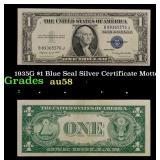 1935G $1 Blue Seal Silver Certificate Choice AU/BU
