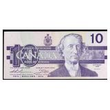 1986-1991 Canada 10 Dollars Banknote Sig. Thiessen