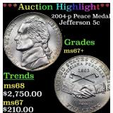 ***Auction Highlight*** 2004-p Peace Medal Jeffers