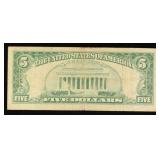 1963 $5 Red Seal United States Note Grades vf+