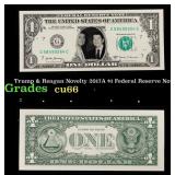Trump & Reagan Novelty 2017A $1 Federal Reserve No