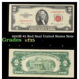 1953B $2 Red Seal United States Note Grades vf++