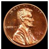 1974-s Proof Lincoln Cent 1c Grades GEM++ Proof De