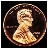 2001-s Proof Lincoln Cent 1c Grades GEM++ Proof De
