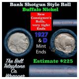 Buffalo Nickel Shotgun Roll in Old Bank Style 