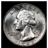 1988-d Washington Quarter 25c Grades GEM+ Unc