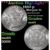 ***Major Highlight*** 1892-p Morgan Dollar $1 ms65