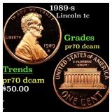 1989-s Proof Lincoln Cent 1c GEM++ Proof Deep Came