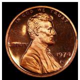 1974-s Proof Lincoln Cent 1c Grades GEM++ Proof De