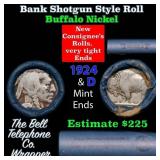 Buffalo Nickel Shotgun Roll in Old Bank Style 
