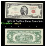 1963A $2 Red Seal United States Note Grades Choice