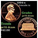 1994-s Proof Lincoln Cent 1c GEM++ Proof Deep Came