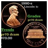 1990-s Proof Lincoln Cent 1c GEM++ Proof Deep Came