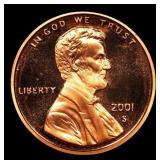 2001-s Proof Lincoln Cent 1c Grades GEM++ Proof De