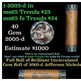 BU Shotgun Jefferson 5c roll, 2005-d Ocean 40 pcs