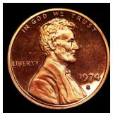 1974-s Proof Lincoln Cent 1c Grades GEM++ Proof De