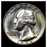 1965 SMS Washington Quarter 25c Grades sp66+