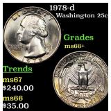 1978-d Washington Quarter 25c Grades GEM++ Unc