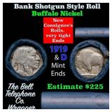 Buffalo Nickel Shotgun Roll in Old Bank Style 