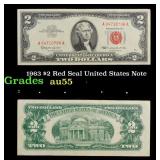 1963 $2 Red Seal United States Note Grades Choice