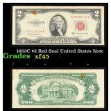 1953C $2 Red Seal United States Note Grades xf+