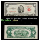 1953C $2 Red Seal United States Note Grades xf